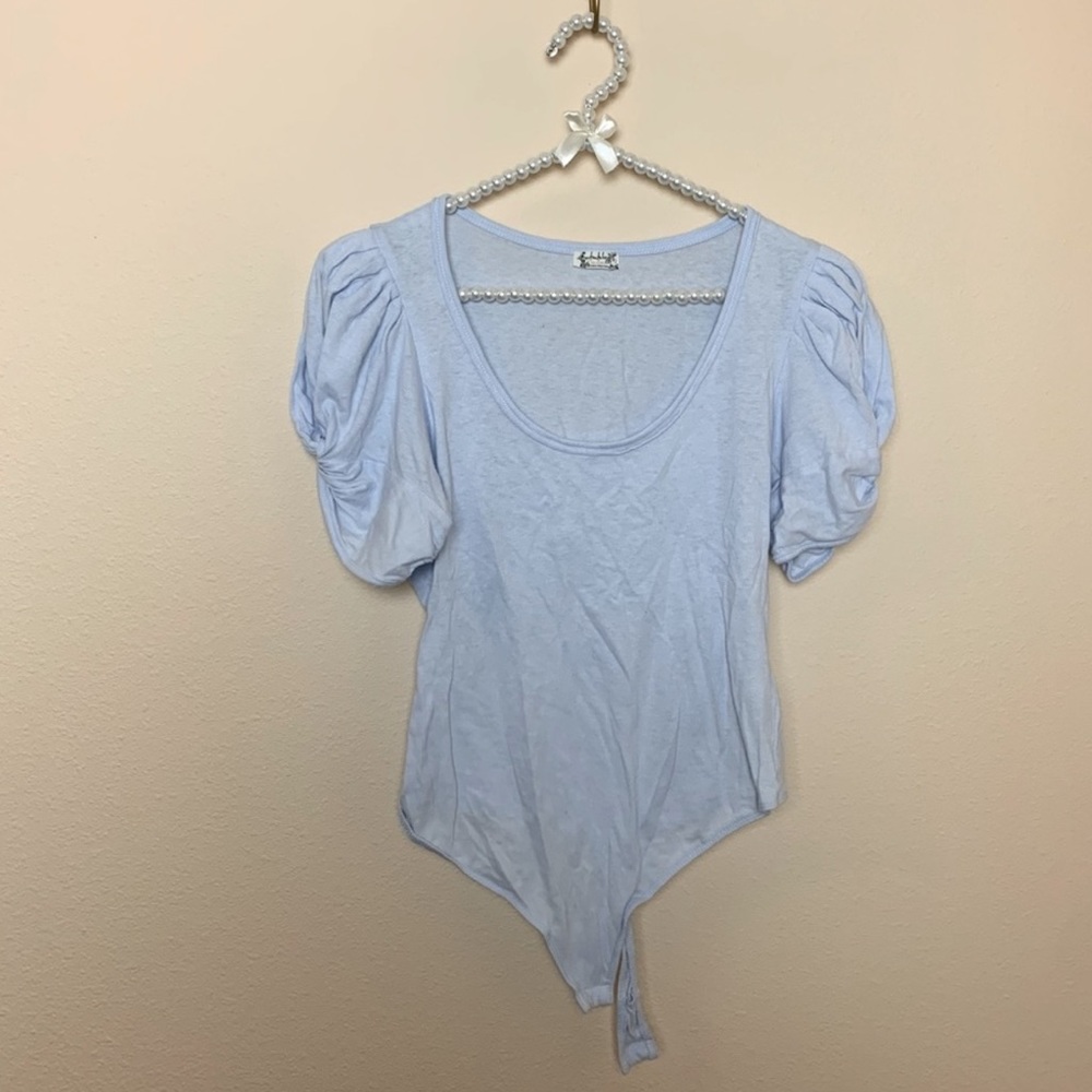 Free people baby blue bodysuit
